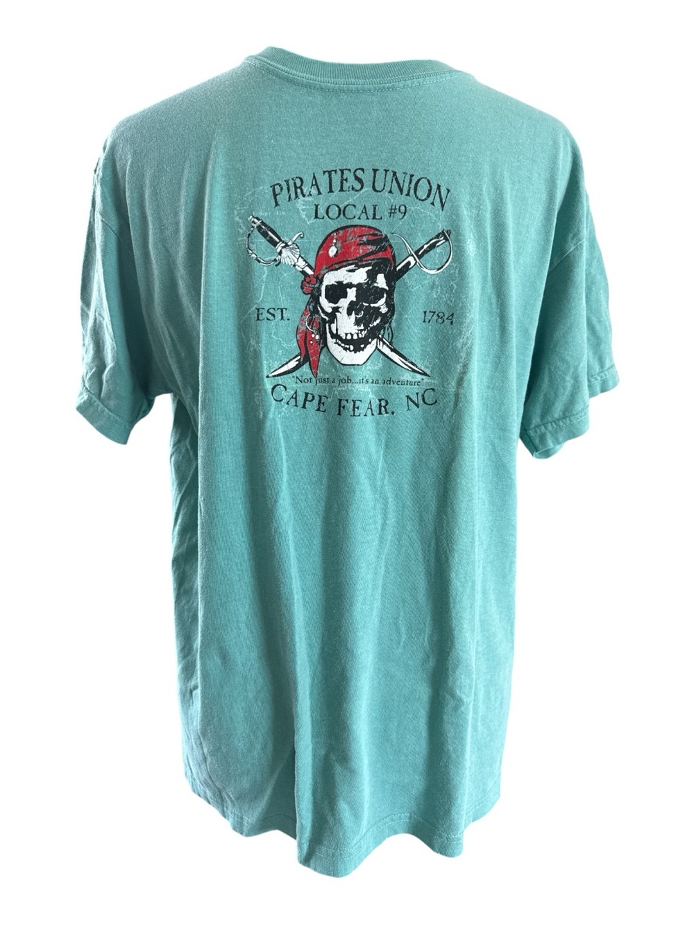 Pirates Union Cape Fear Teal Graphic Tee - Youth Souvenir 100% Cotton Unisex